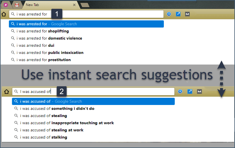 Legal searches on Google